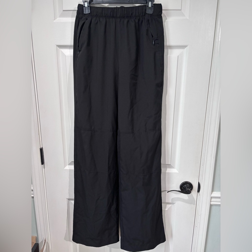 Old Navy High Rise Stretch Tech Pull On Black Pants Size Small Tall Quick Dry